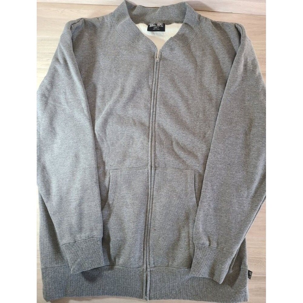 Hall of Fame Thermal Lined Zip Jacket XL Gray Fleece Streetwear NWOT